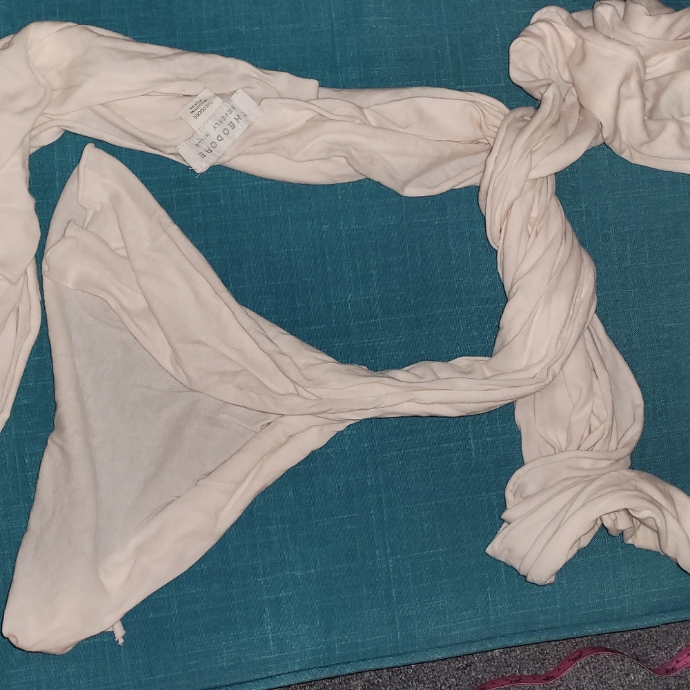 White/ off white Theodore Beverly Hills scarf